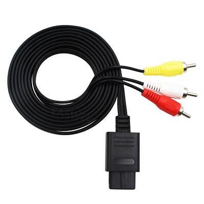 AV Video Audio Chinch TV Kabel Für SNES Super Nintendo N64 GameCube 6ft/1.8m