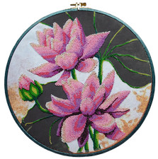 DIY Bead Embroidery Kit "Blooming lotus"