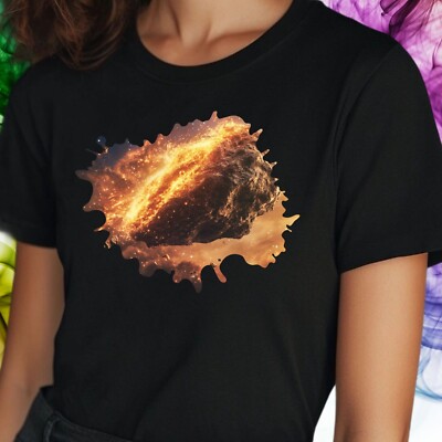 Frauen T-Shirt Asteroid Motiv Baumwolle Größe S bis 3XL