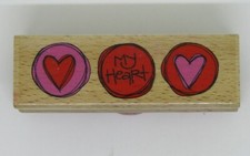 My Heart Wood Mounted Rubber Stamp by Kolette Hall