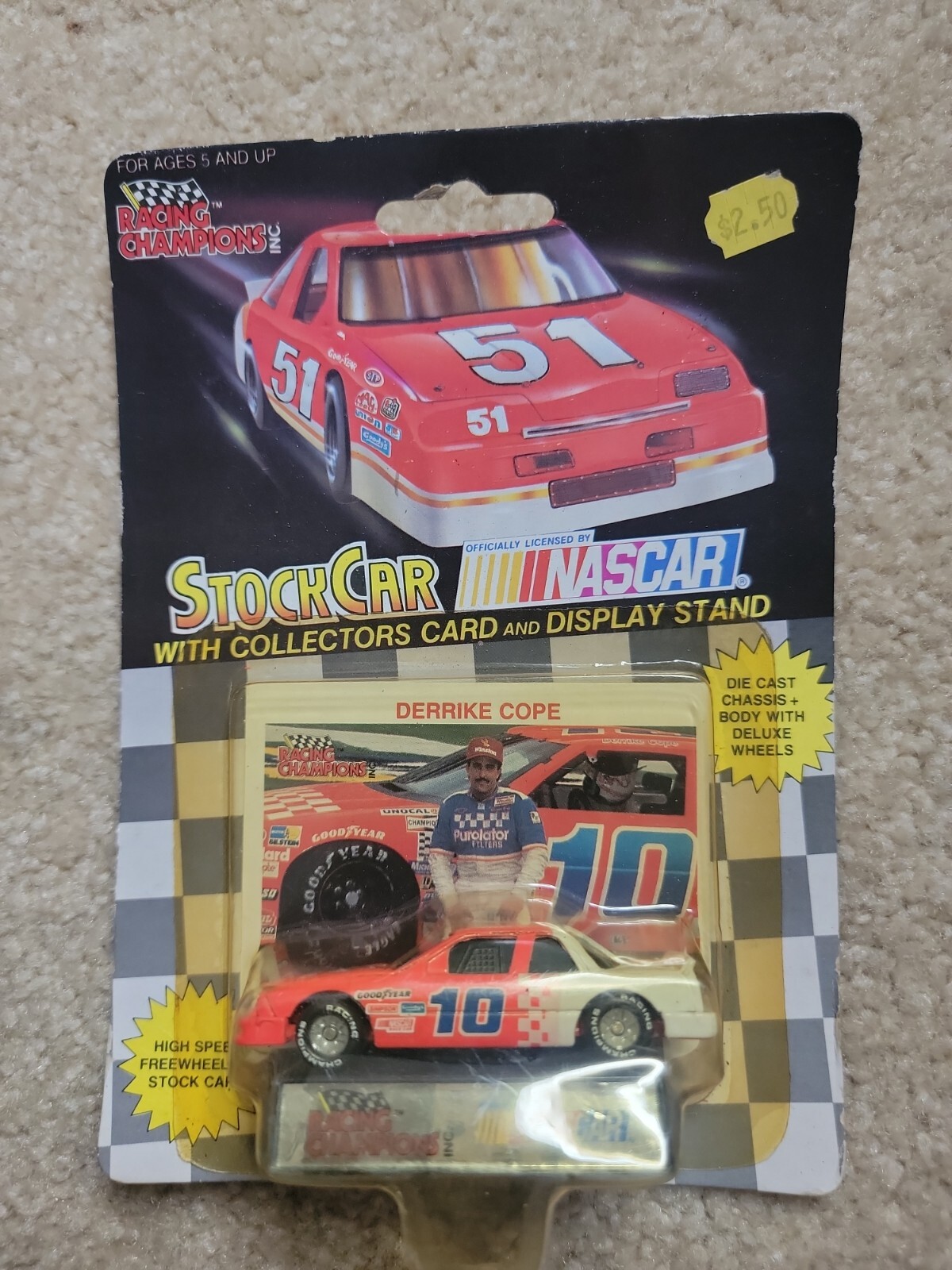 Matchbox 1:64 NASCAR Super Stars 1992 - Modèle #10 Derrike Cope, En Boîte Neuve, Diecast