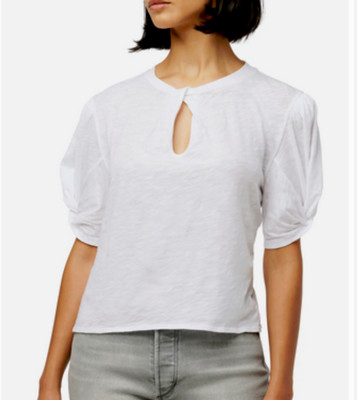 Joe's Cotton Twist Neck Top White NWT $148