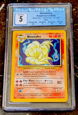 1999 ninetales pokemon card value Holo Rare Ninetails Pokémon Base Set PSA 8 – Kollector's Nest choose 1 and switch it with his or her Active Pokemon Ninetales - 12/102 - Holo