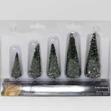Woodland Classics 3567 Snow Dusted Green Trees 2" - 3 1/2" Scenery N HO O Scale