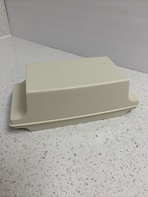 TUPPERWARE Vintage Almond Double 2 Stick Butter Keeper Dish with Lid #1511 1512 