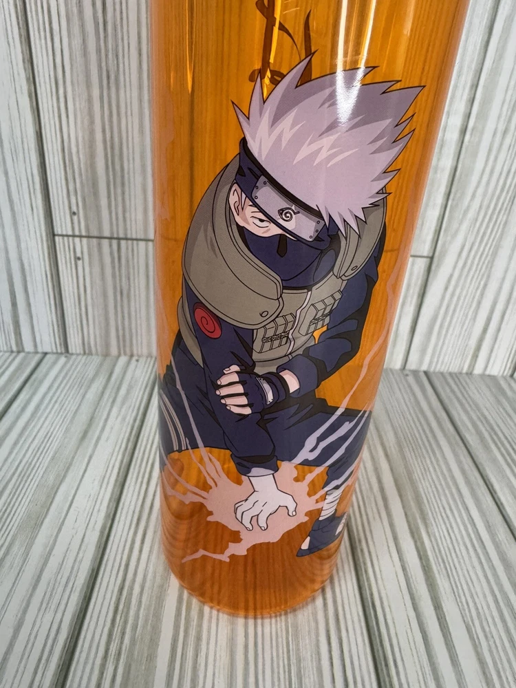 Naruto Bento Box And Plastic Water Bottle Orange Fork Spoon 2 Trays New Naruto Bento Box And Plastic Water Bottle Orange Fork Spoon 2 Trays New