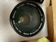 Vivitar 75-300mm f4.5-f5.6 Manual Macro Lens F/ Canon FD Mount-Vintage Box b