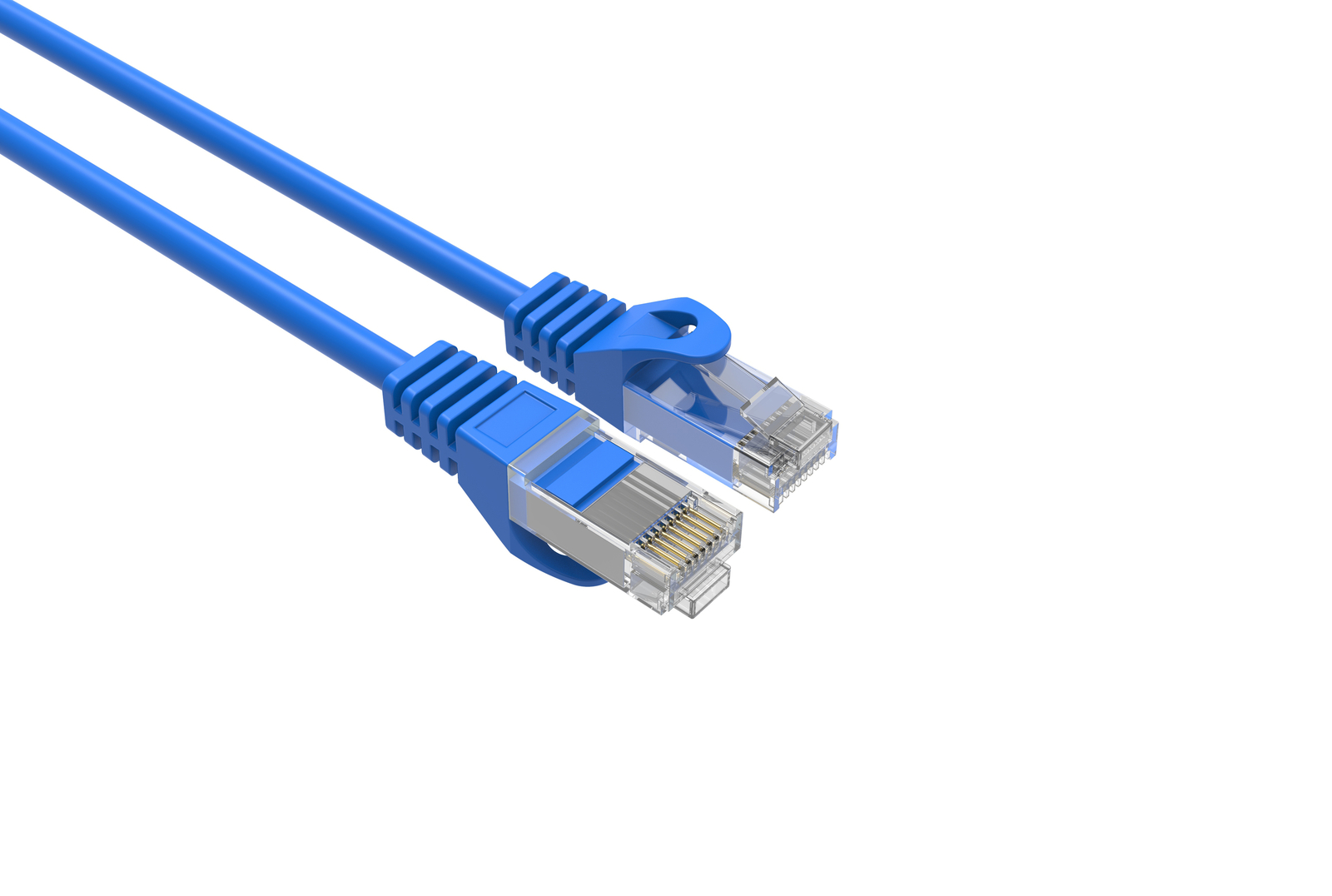 CAT6 Slim Ethernet Patch Cable Blue 7FT 5 PACK