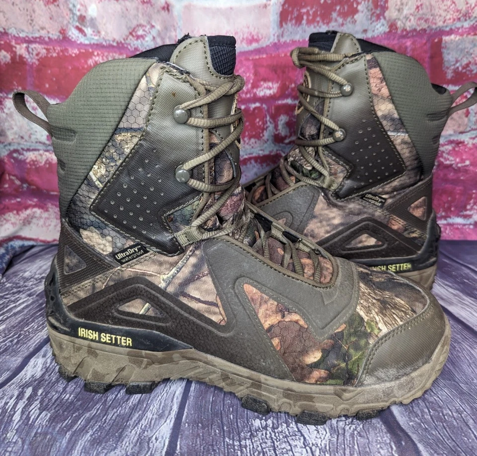 RED WING Irish Setter 826 Vaprtrek LS Primaloft Dry Camo Hunting Boots Mens 8.5 - Image 4 of 4