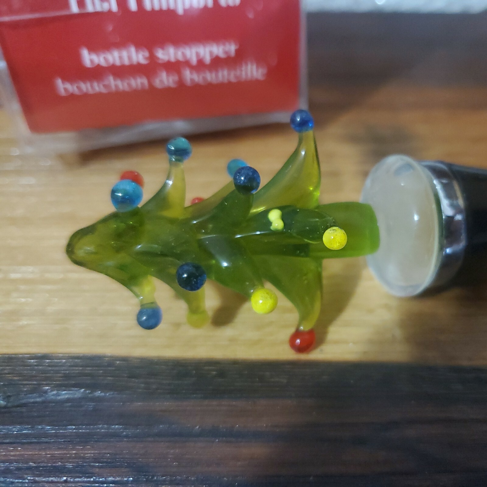 Pier 1 Imports Glass Christmas Tree Wine Liquor Bottle Stopper eBay