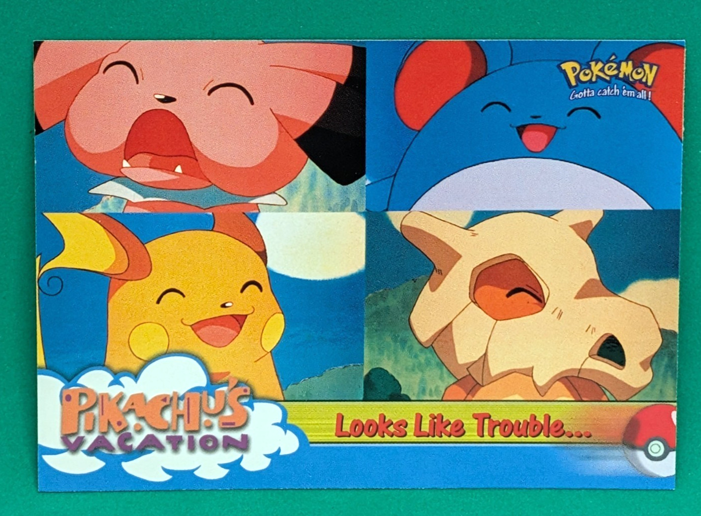 Looks Like Trouble #44 Topps PIKACHUS VACATION Pokemon The Movie Subset Card