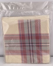 Charles Craft Hopscotch Tartan Plaid Cross Stitch Fabric 14 Ct 15" Blue Pink