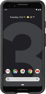Offizielle Google Pixel 3 XL Hülle Stoff Backcover Carbon Schwarz