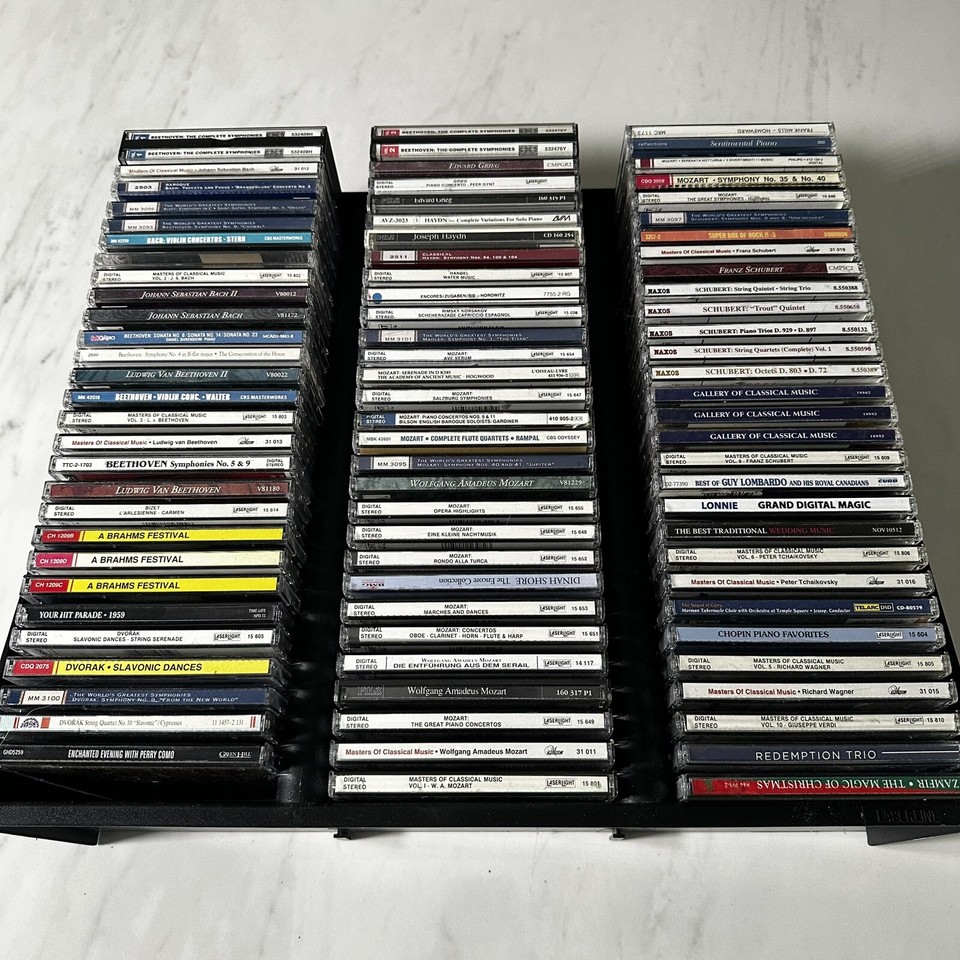 VTG LaserLine 90 CD Storage Rack Holder Case Organizer, Wall Mountable