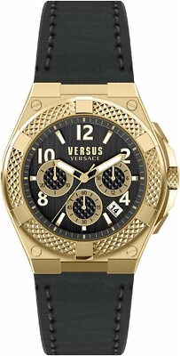 Versus Versace Mens Black 46 mm Esteve Watch VSPEW1121