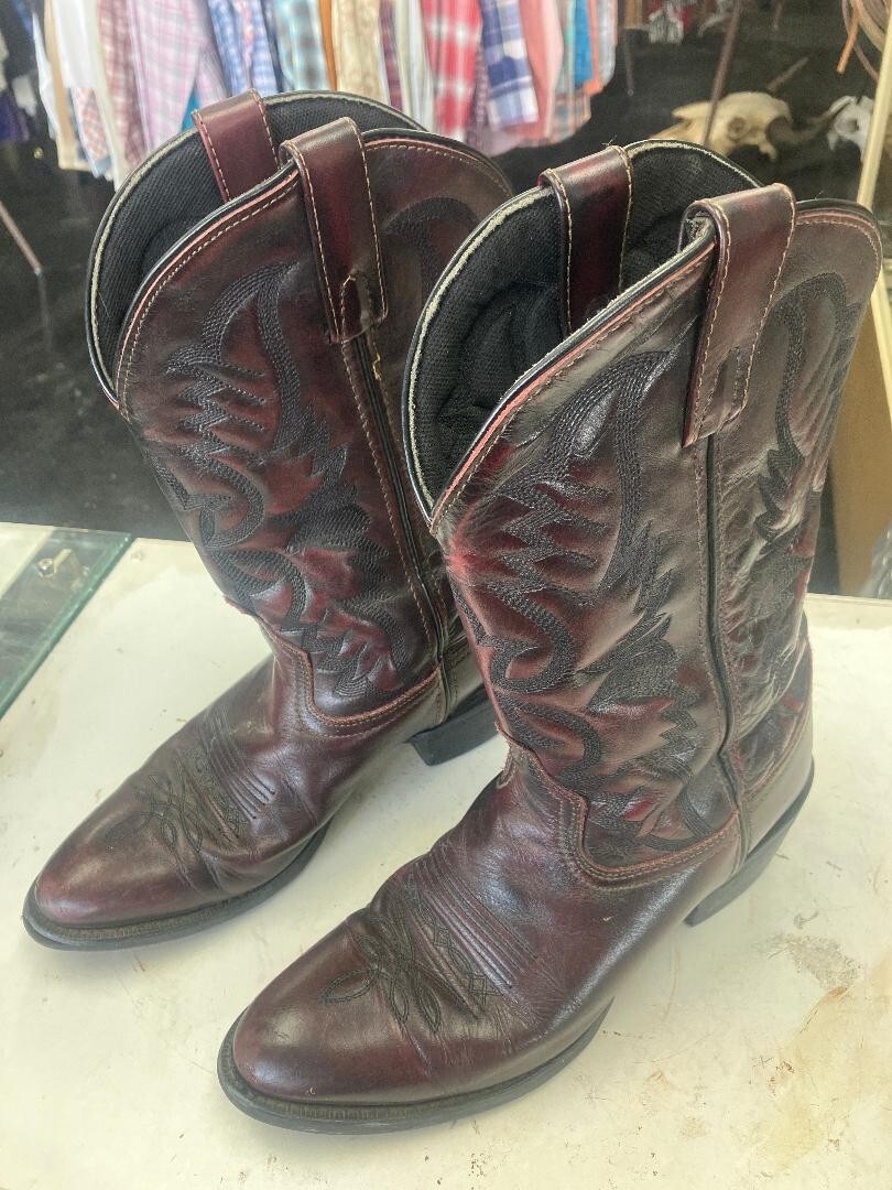 Laredo Birchwood 68458 Black Cherry Cowboy Boots Men’s 9.5 EW Leather Western Laredo Boots Birchwood Black Cherry Leather Round Toe main image 4
