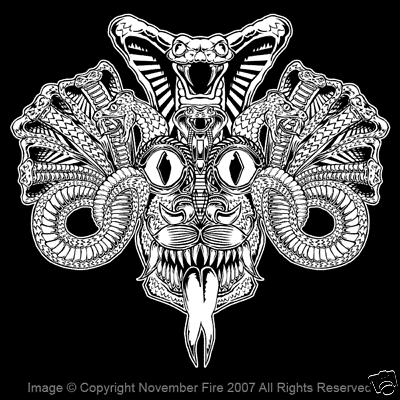 Snake God Guardian Underworld Cobra Rattlesnake Voodoo Totem Curse Shirt NFT385