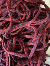 Red  Dark Blue-Cut Size 6 - 100 Wool Fabric for Rug Hooking