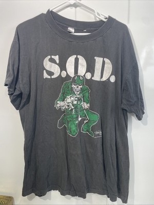 Vtg S.O.D Schism 1985 Tour Speak English Or Die Metal Band T-Shirt 89 Reprint