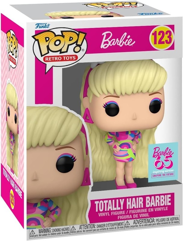 Funko POP! Barbie Totally Hair Figure #123 | Retro Barbie Vinyl Collectible