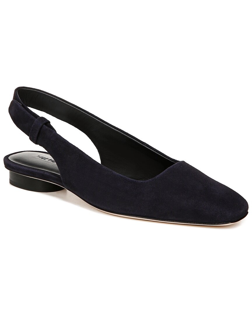 Кожаная босоножка Vince Vida на плоской подошве женская синяя 7 22390₽