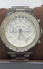 Women Michael Kors Clear Acrylic Chronograph Crystal Bezel Stainless 40mm Watch — photo 2