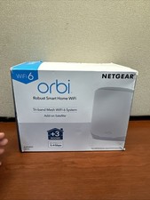 Netgear Orbi RBS760 Add-on Satellite Tri-Band Wireless Mesh WiFi 6 AX5400