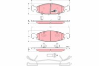Bremsbelagsatz Scheibenbremse Cotec TRW GDB4120 FüR Jeep WJ Cherokee XJ WG 2 4X4