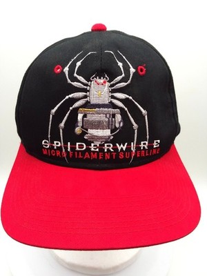 VTG Spiderwire Fishing Line Ball Cap Hat Adjustable Snap Back Nothing Gets Away