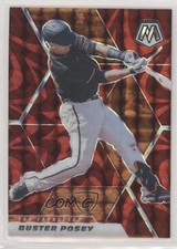 2021 Panini Mosaic Reactive Red Mosaic Prizm Buster Posey #21 h3a