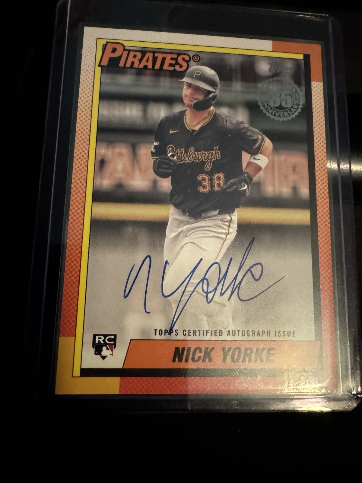 2025 Topps Series 2 1990 Topps Auto Nick Yorke #90B2-NY Pirates RC