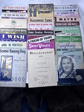 Lot of 40 Vintage Sheet Music 1920s 30s 40s 50s Mixed Genre Ephemera