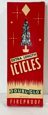 Vintage Doubl-Glo Fireproof Christmas Tinsel Icicles