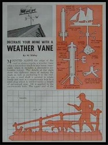 5 Weathervane Patterns How-To Build PLANS Sheet Metal