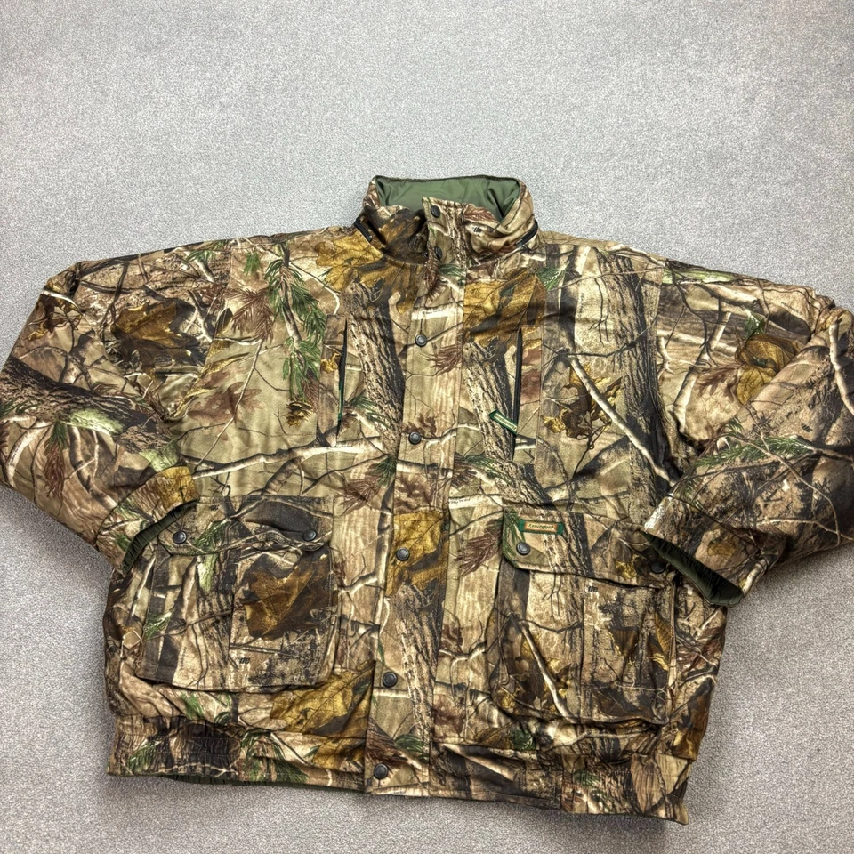 Chaqueta RealTree Adulto X Grande Marrón Ropa de Trabajo Forrada Caza Camuflaje Abrigo Exterior Hombres Foto 2 de 4