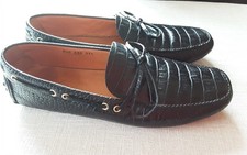 Mocassini da uomo per scarpe da auto Prada in coccodrillo goffrato driver taglia 11,5