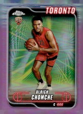 2024-25 Topps Chrome #191 Ulrich Chomche Blue Basketball Refractor
