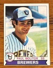 Topps 1979 Paul Molitor #24 Milwaukee Brewers Hall of Fame Vintage Baseball Card