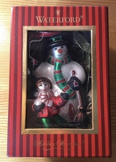 Waterford Christmas Tree Decoration Holiday Heirlooms Jolly Snowman Bauble Boxed