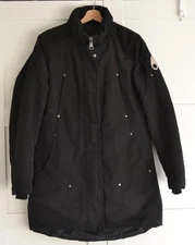 W's Black Parka Jacket with moose knuckles accent Size M