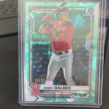 2021 Bowman Chrome Sapphire Teal Bobby Dalbec Rookie /99 Boston Red Sox