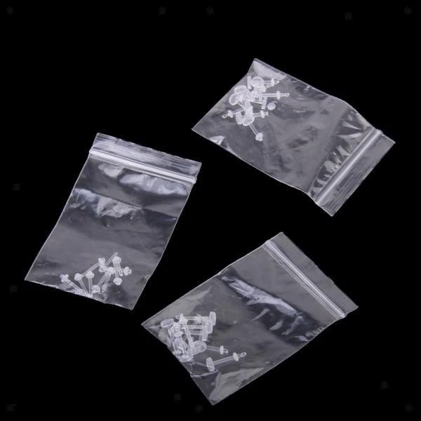 Anelli Per Labbra In Acrilico Trasparente Da 30 Pezzi 16G E 18G Labret - Immagine 4 di 4