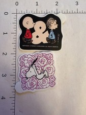 STICKER: Peanuts Charlie Brown Snoopy Woodstock reusable