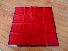 VTG. Christian Dior all silk red square logo scarf 18,5 x19 scarf pocket Men