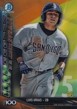 2017 Bowman Chrome Scouts Top 100 Orange Refractor /25 Luis Urias BTP-95 Rookie