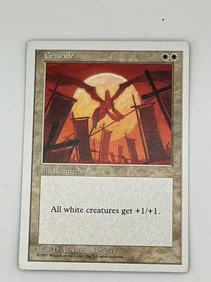 Crusade 1997 MTG 5th Edition Enchantment, BANNED Near Mint NM MJ