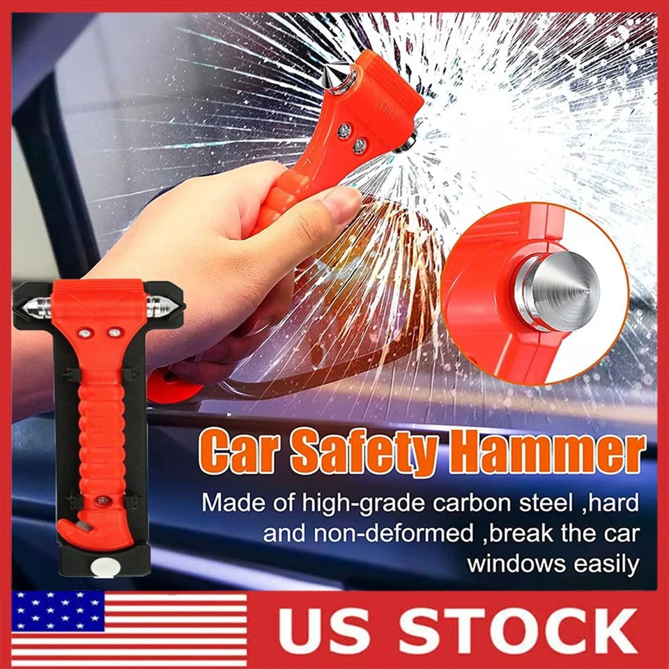 Juego de martillos de seguridad para automóvil, herramienta de escape para automóvil, rotura de martillos de vidrio para ventana de automóvil Foto 2 de 4