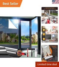 Upgraded One Way Window Privacy Film Sun Heat Blocking Reflective Mirror Win...