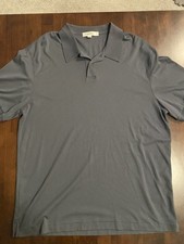 Calvin Klein Polo Shirt Men's XL 100 Cotton Short Sleeve Gray