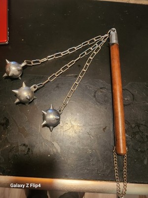 Medieval Fantasy Morning Star Flail Chain Mace Decorative Display 